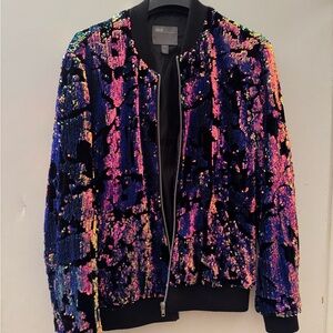 ASOS Multicolor Sequin Bomber Jacket